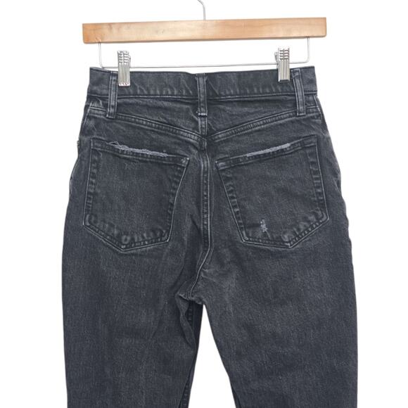 Abercrombie & Fitch Jeans 90s Straight Ultra High Rise Black Size 26 2S Short - Picture 10 of 11